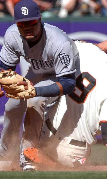 Hundley's single lifts Giants past Padres 5-4 in 12